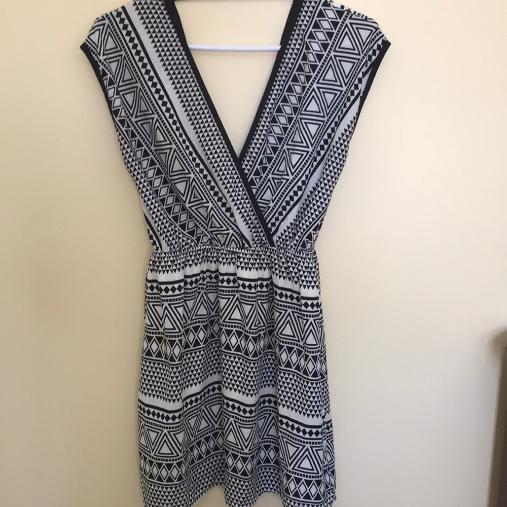 Black and White Print Dress